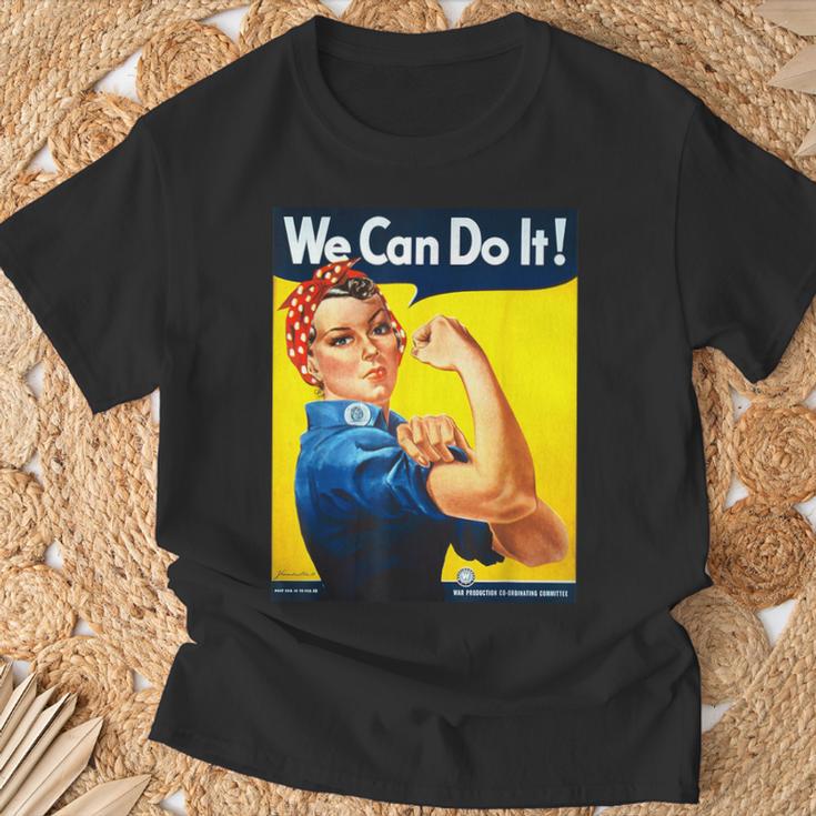 「We Can Do It」ポスター ロージー The Riveter Girl Power」 Tシャツ 高齢者への贈り物
