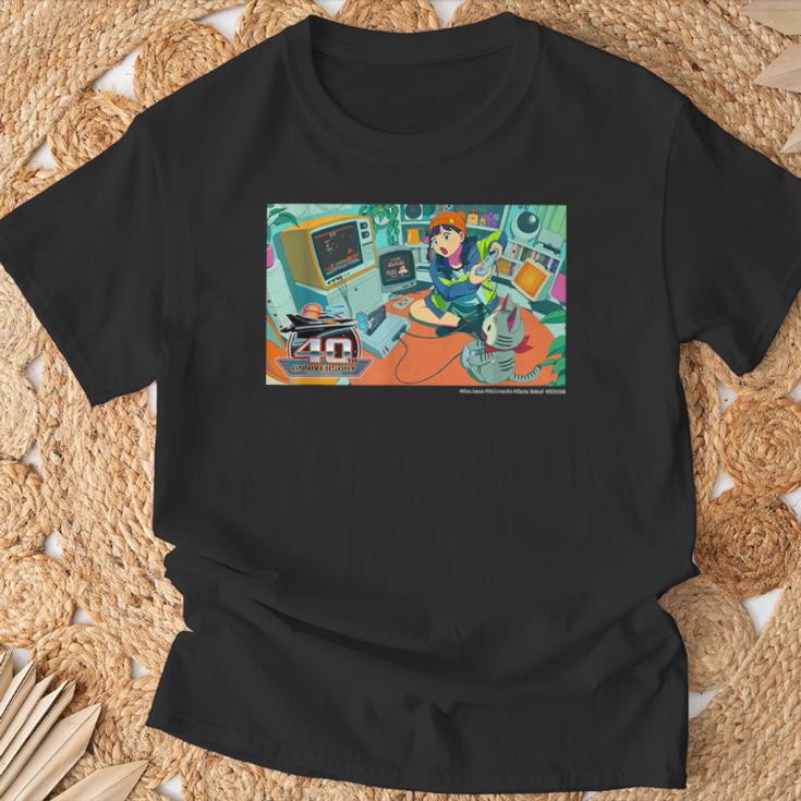 【Project Zircon×Fcグラディウス40th】コナミマニアのナミちゃん イラストby淺野のん Tシャツ 高齢者への贈り物