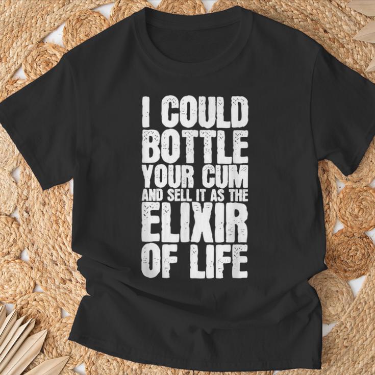 あなたの精子を瓶詰めして人生の万能薬として売ってもいいよ Tシャツ 高齢者への贈り物