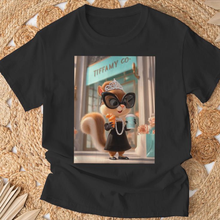 おしゃれでキュートなリス Tシャツ 高齢者への贈り物