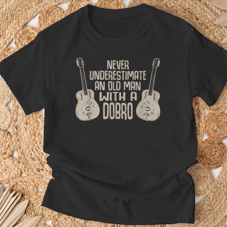 おもしろいドブロプレーヤーブルーグラスラバー Tシャツ 高齢者への贈り物