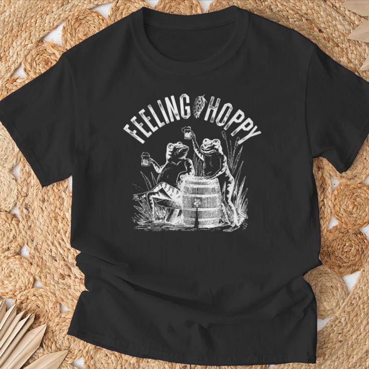 おもしろクラフトビール醸造所ギフト気分ホッピードリンクカエル Tシャツ 高齢者への贈り物