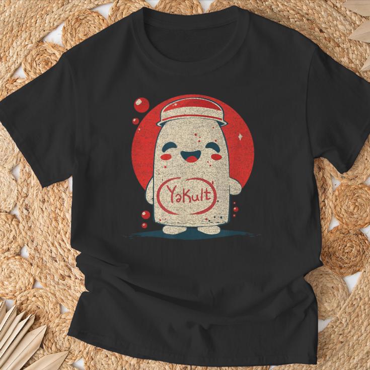 かわいい 和 ヨーグルト ヤクルトミルク 飲料 ヤクルト Tシャツ 高齢者への贈り物
