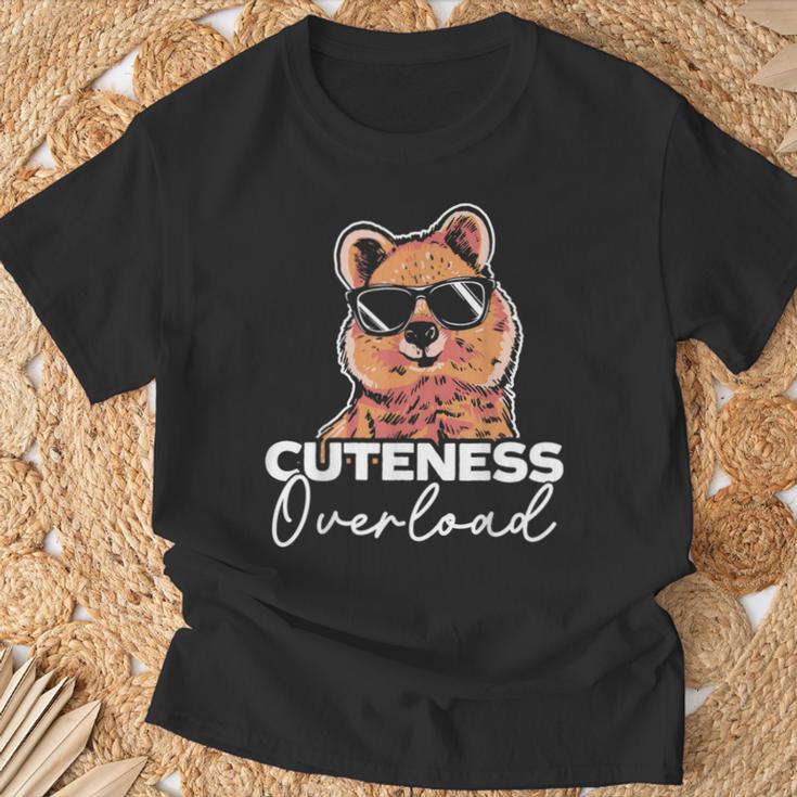 かわいい 過負荷 クオッカ ワラビー 有骨動物 オージー Tシャツ 高齢者への贈り物