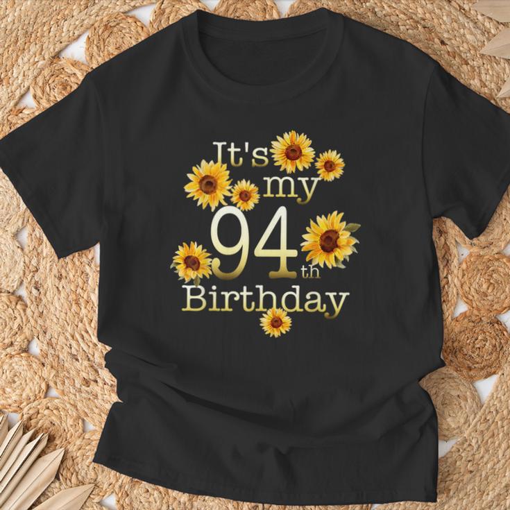 かわいいひまわり 94歳の誕生日 94歳の誕生日 Tシャツ 高齢者への贈り物