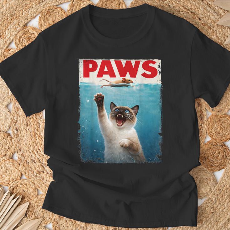 かわいいシャム猫パウズパロディー 猫好きのための猫のミームユーモア Tシャツ 高齢者への贈り物