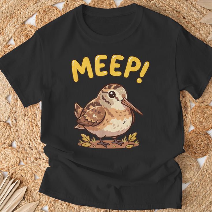 かわいいミープバードがミープバードミームアメリカンウッドコックミープと言っています。 Tシャツ 高齢者への贈り物