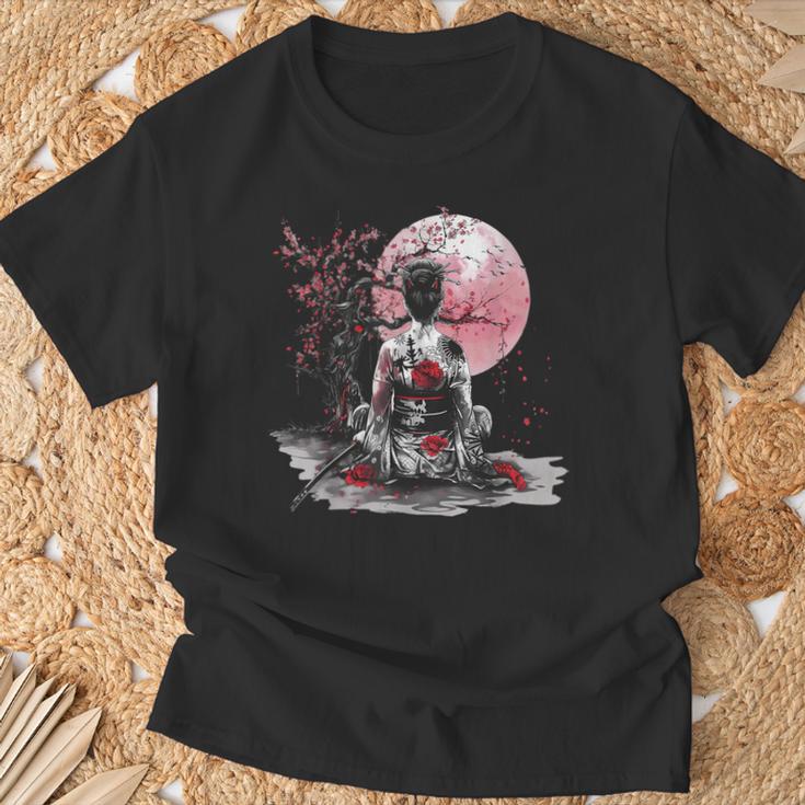 さくら 桜 日本の芸者 日本のサムライガール Tシャツ 高齢者への贈り物