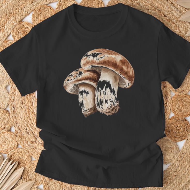 しいたけ きのこ狩り 菌類 イラスト しいたけ Tシャツ 高齢者への贈り物