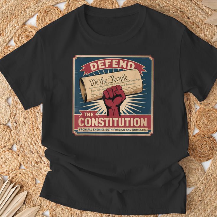 すべての敵から憲法を守る 愛国的な自由 Tシャツ 高齢者への贈り物