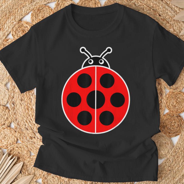 てんとう虫 フル ビッグ（赤・ナナホシ 7 星）643 むしさん【どうぶつ フレンズ】ポップ かわいい イラスト Tシャツ 高齢者への贈り物