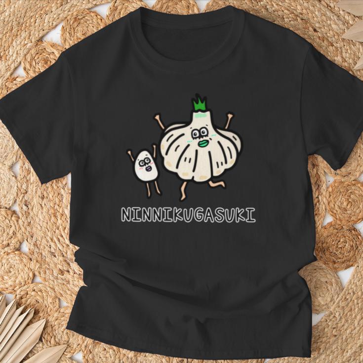 にんにくが好き 長袖tシャツ Tシャツ 高齢者への贈り物