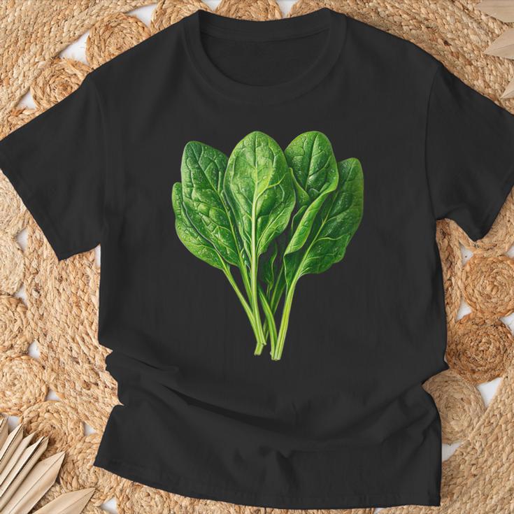 ほうれん草 野菜モチーフ 庭 ほうれん草 Tシャツ 高齢者への贈り物
