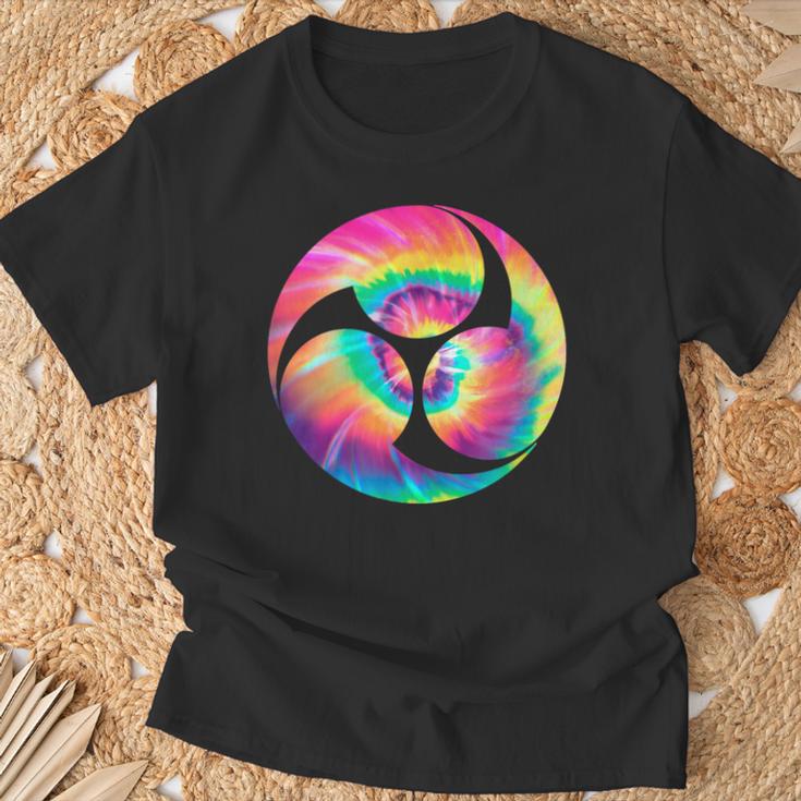 みつどもえシンボル 70年代 タイダイ 太鼓ドラマー Tシャツ 高齢者への贈り物