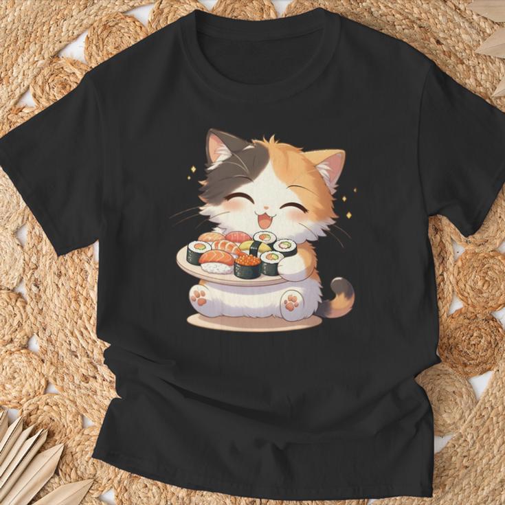 わがまま猫 寿司ねこ ラーメン好き かわいい おもしろ マンガ 長袖tシャツ Tシャツ 高齢者への贈り物
