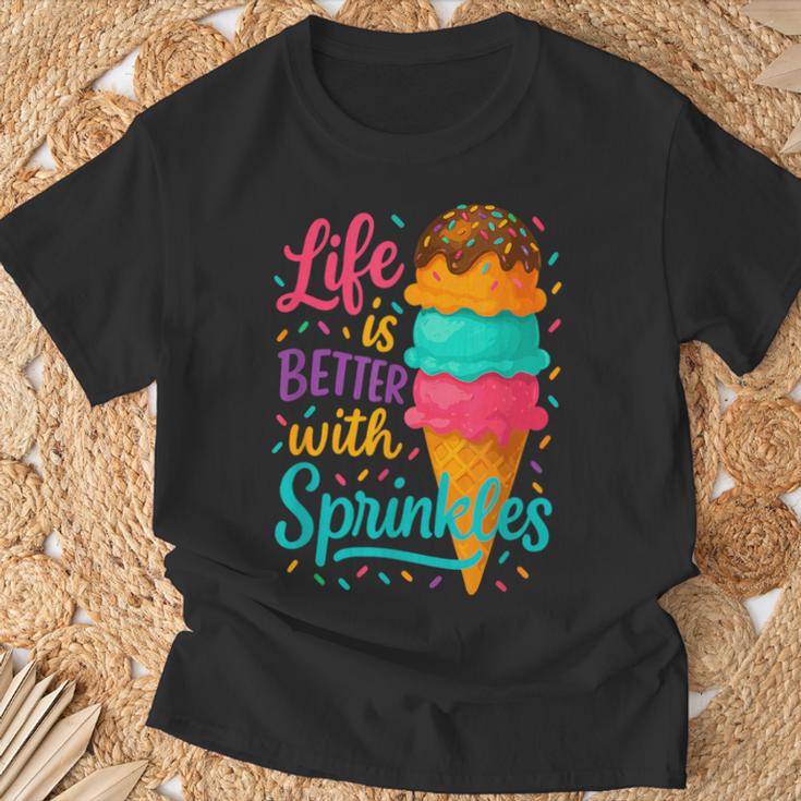 アイスクリームスクープ ジェラート好き フローズンヨーグルト アイスクリーム Tシャツ 高齢者への贈り物