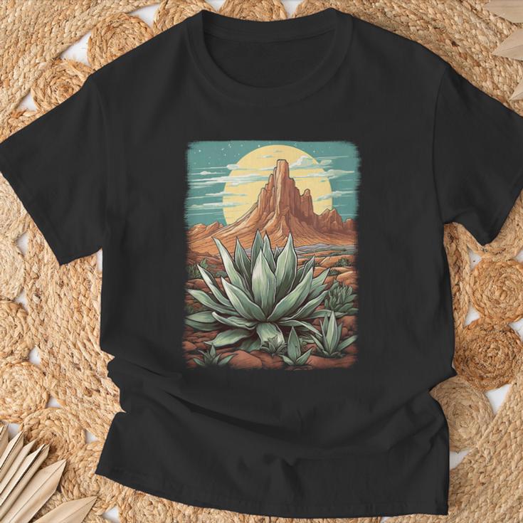 アガベ モンタナ山 アガベ 多肉植物 メキシカン Tシャツ 高齢者への贈り物