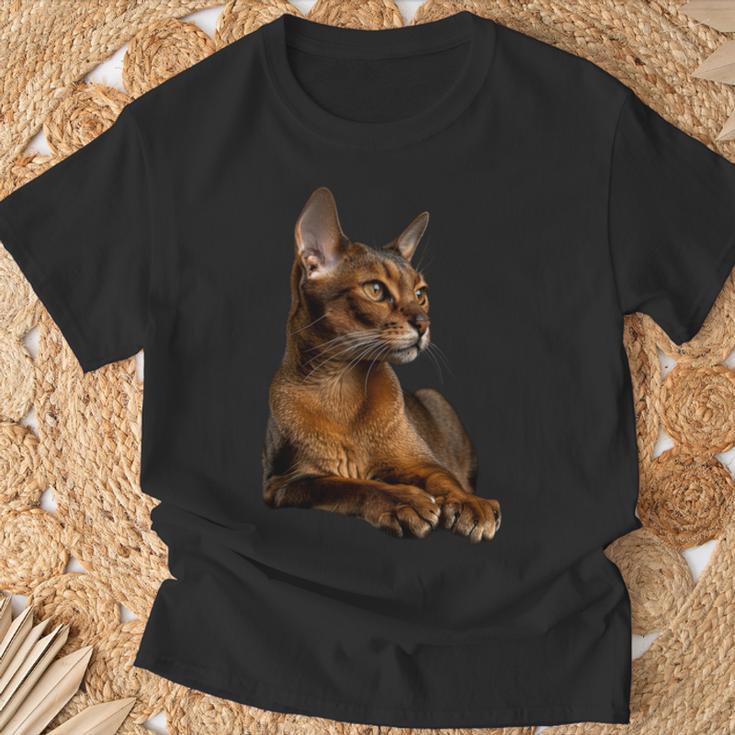 アビシニアン猫 長袖tシャツ Tシャツ 高齢者への贈り物