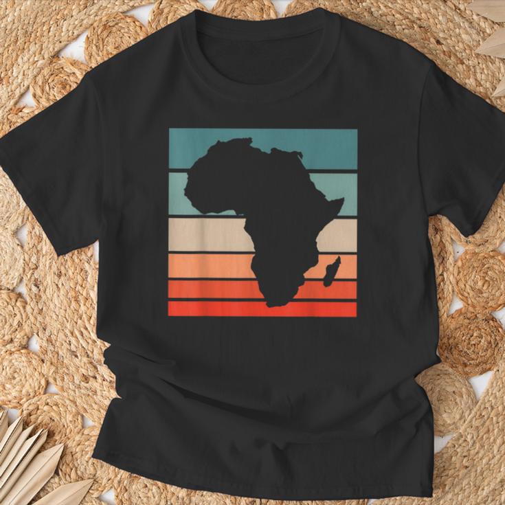 アフリカ地図 大陸 アフリカの誇りに ブラック 歴史月 Tシャツ 高齢者への贈り物