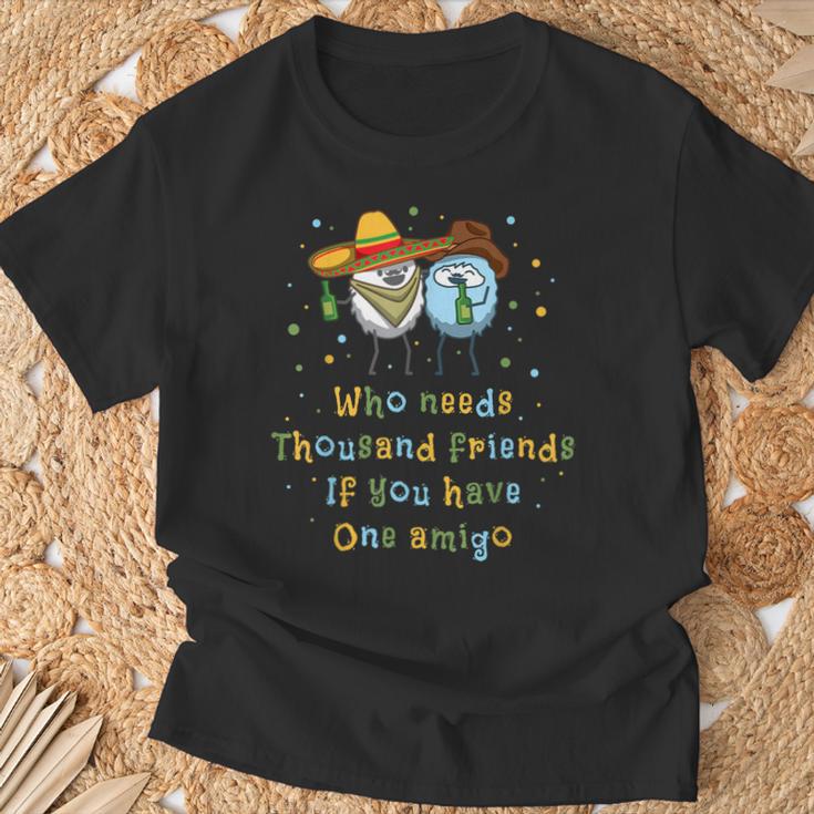 アミーゴが1つあれば千の仲間がいる Tシャツ 高齢者への贈り物