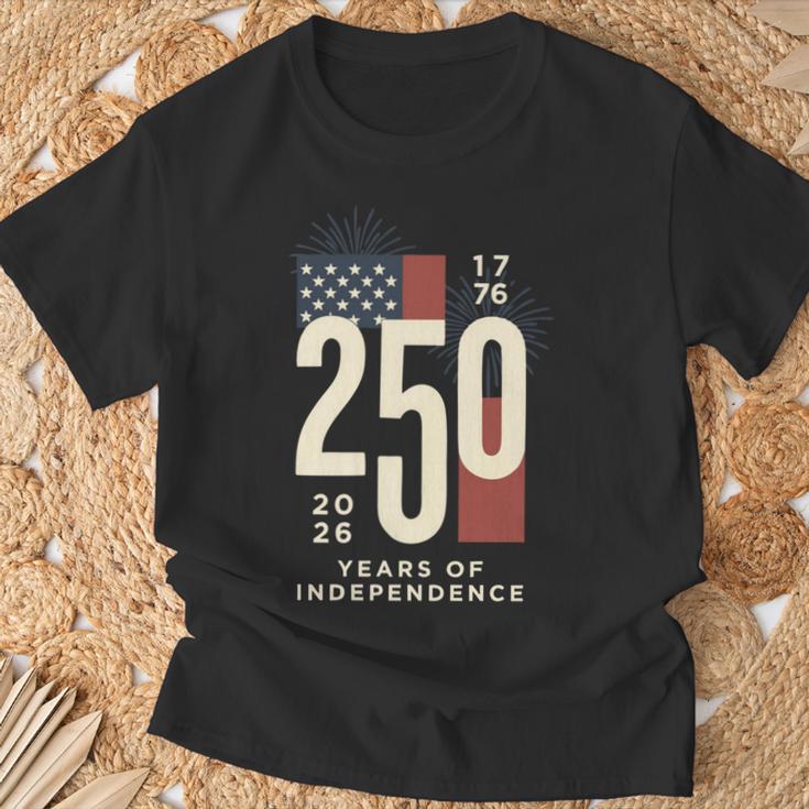 アメリカ250周年記念 愛国心が強い7月4日 250年 長袖tシャツ Tシャツ 高齢者への贈り物