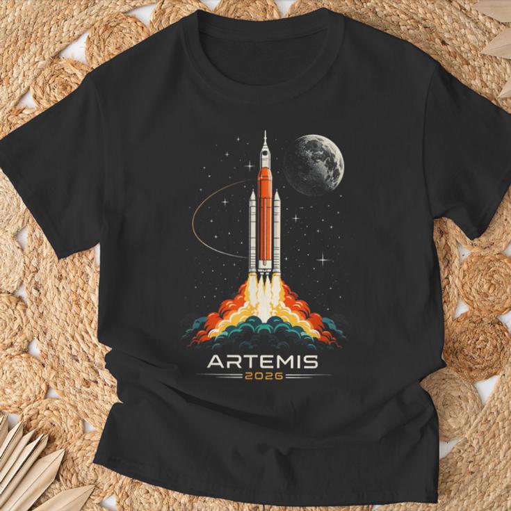 アルテミスii宇宙ロケット打ち上げミッショントゥザムーンアルテミス2 Tシャツ 高齢者への贈り物