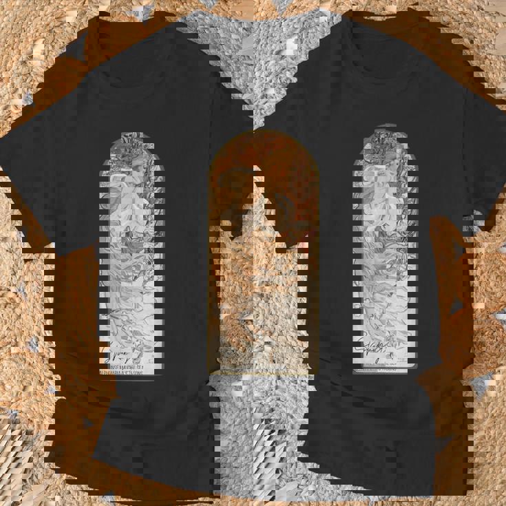 アルフォンス・マリア・ミュシャの季節 春 Tシャツ 高齢者への贈り物