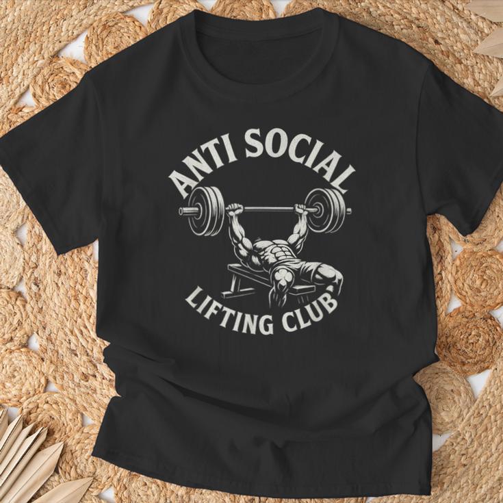 アンチソーシャルリフティングクラブベンチパワーリフティングジム Tシャツ 高齢者への贈り物