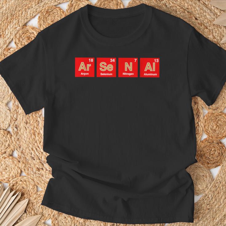アーセナル Ar-Se-N-Al 周期表 Uk Town Tシャツ 高齢者への贈り物