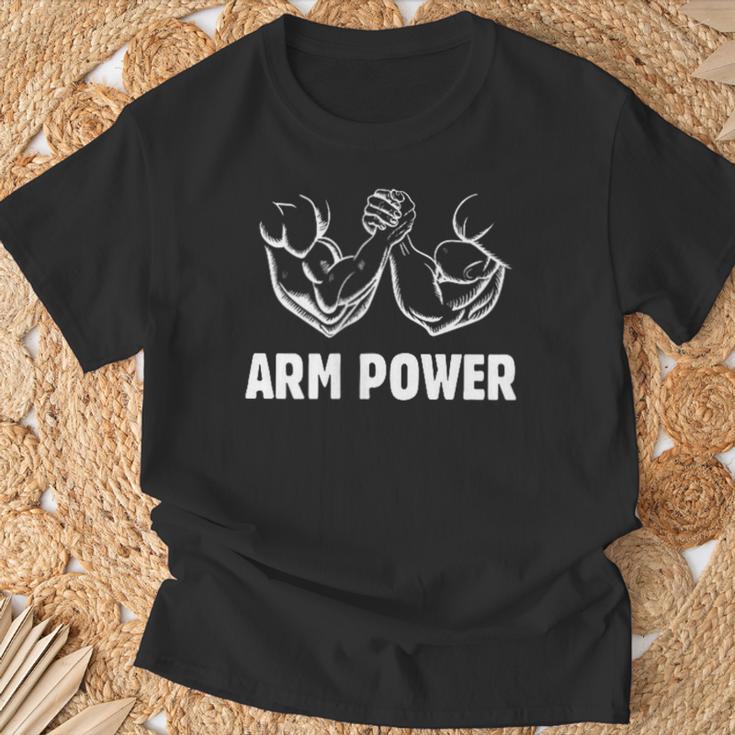 アームパワー アームレスリング ファニー アームレスリング アームレスラー Tシャツ 高齢者への贈り物
