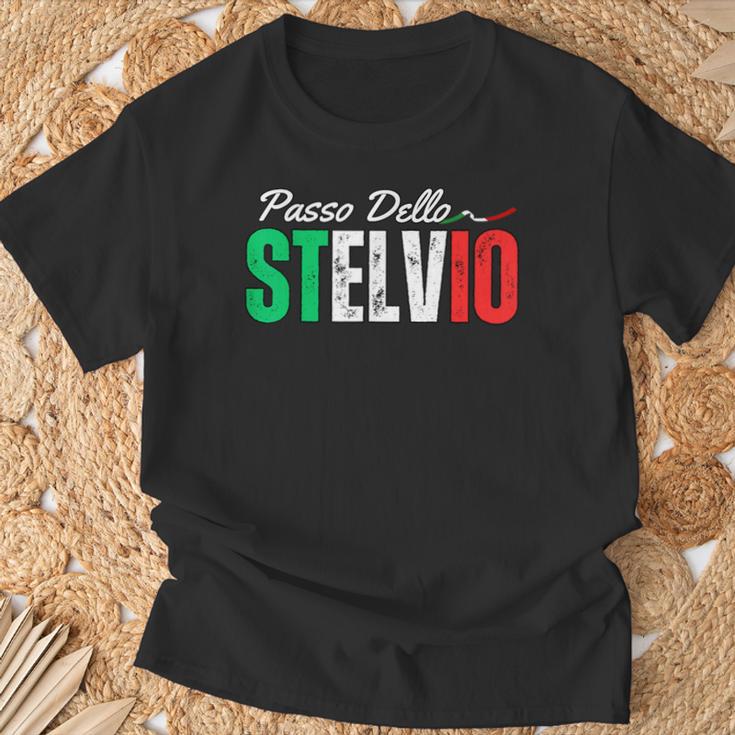 イタリア山アルプス旅行 パッソ・デッロ・ステルヴィオ メンズ レディース Tシャツ 高齢者への贈り物