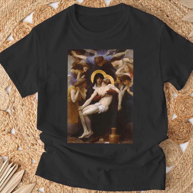 ウィリアムアドルフ・ブーゲロー ピエタ第2番 アーティスト向け Tシャツ 高齢者への贈り物