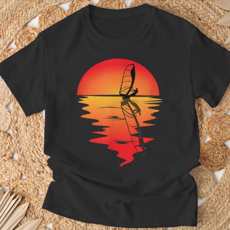 ウィンドサーフィン サンセット ウィンドサーフ メンズ レディース サーフィン Tシャツ 高齢者への贈り物