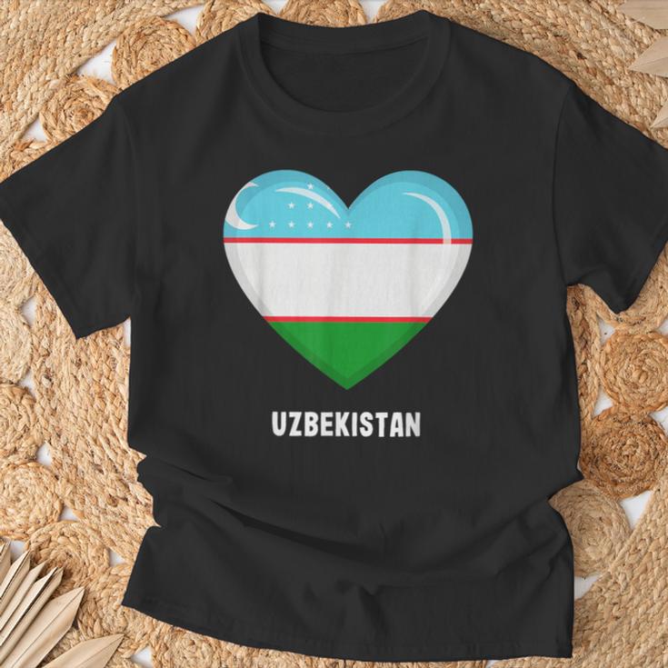 ウズベキスタン国旗シャツ Tシャツ 高齢者への贈り物