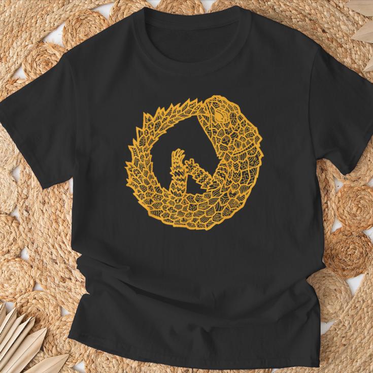 ウロボロス アルマジロトカゲ Tシャツ 高齢者への贈り物