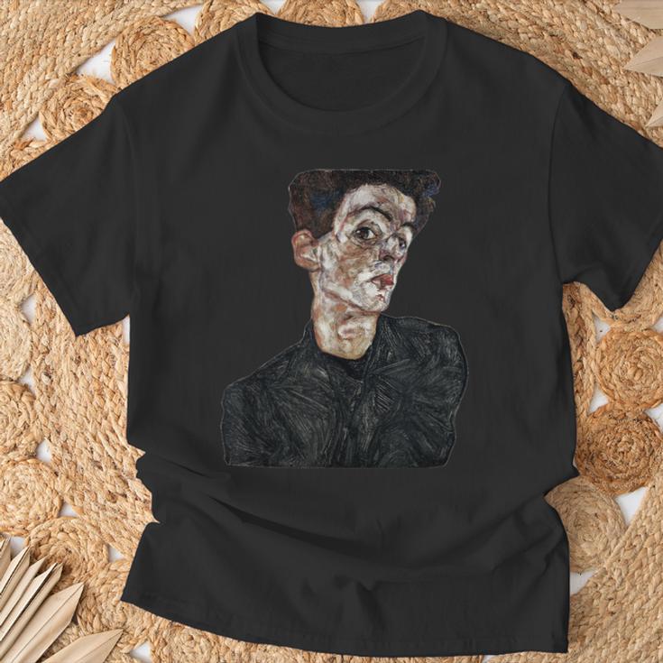 エゴン・シーレ セルフポートレート Tシャツ 高齢者への贈り物