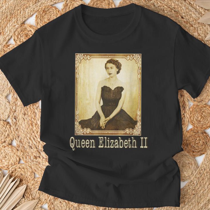 エリザベスii ヴィンテージ レトロ 神ave The Queen Uk Monarch Tシャツ 高齢者への贈り物