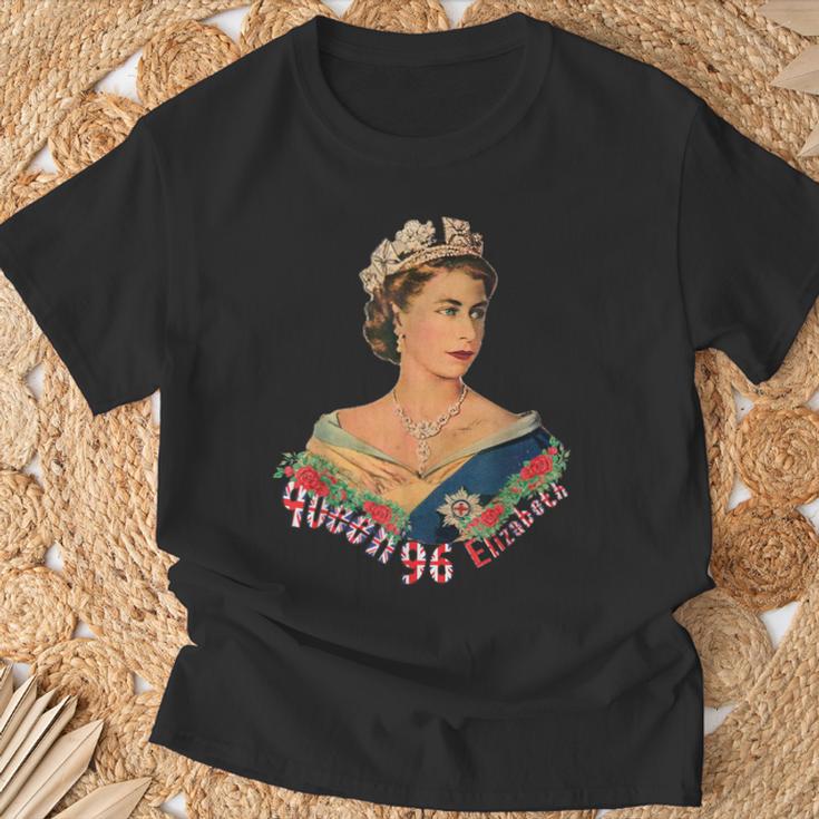 エリザベス女王2世 イギリスの王冠 マジェスティ エリザベス女王 Tシャツ 高齢者への贈り物