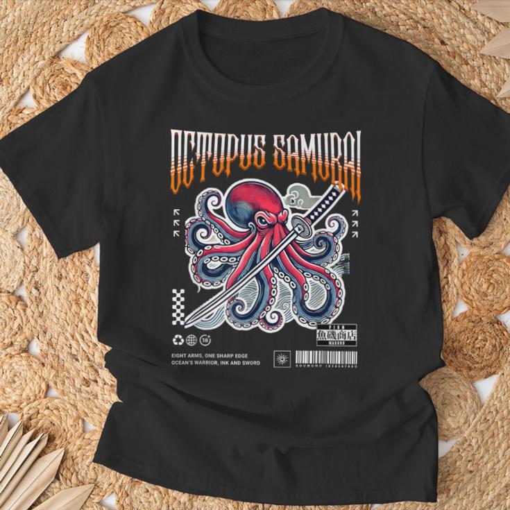 オクトパス侍 エイトアームズ 戦士 メンズ レディース Tシャツ 高齢者への贈り物