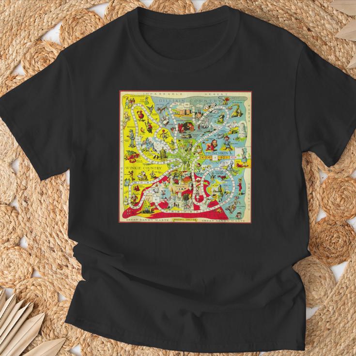オズの土地 キャラクター ヴィンテージ オズの魔法使い ゲームボード Tシャツ 高齢者への贈り物