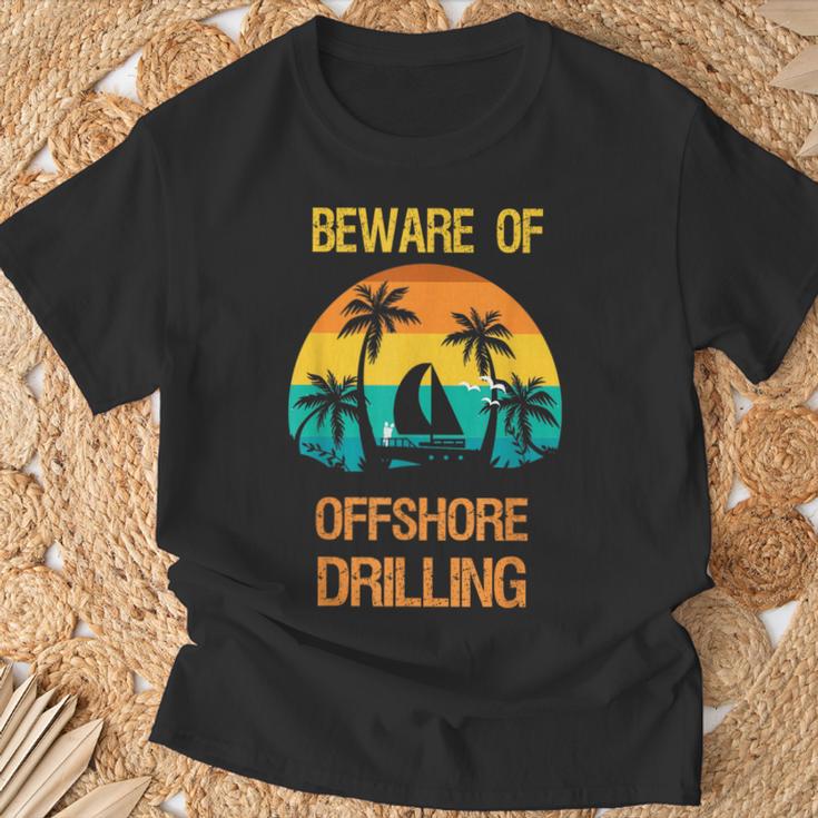 オフショア掘削に気をつけて面白い言葉 Tシャツ 高齢者への贈り物