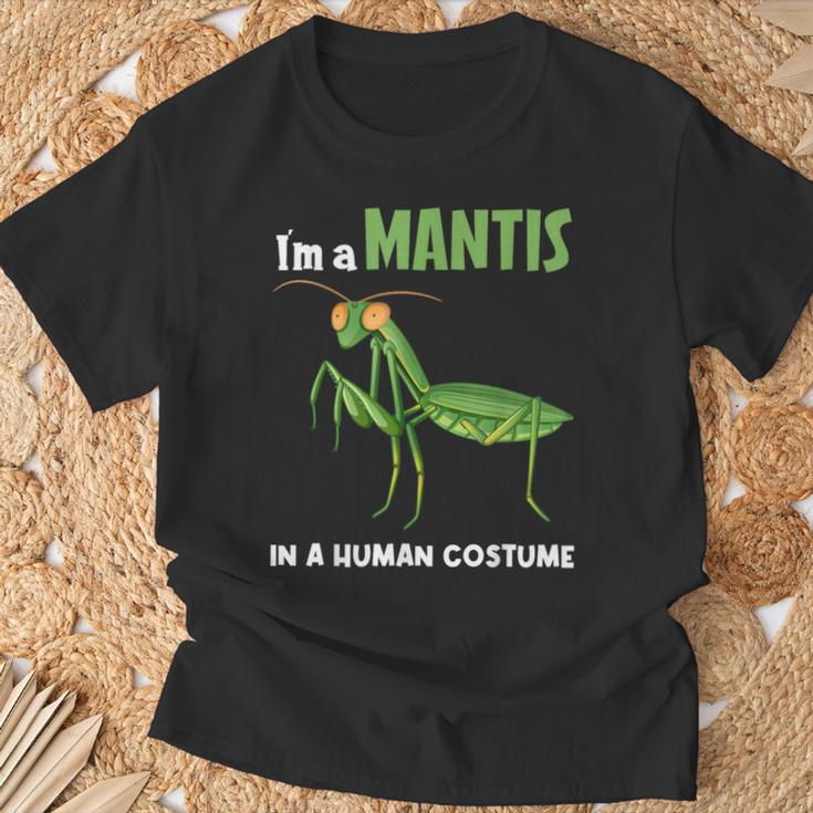 カマキリ 虫 祈るカマキリ Tシャツ 高齢者への贈り物