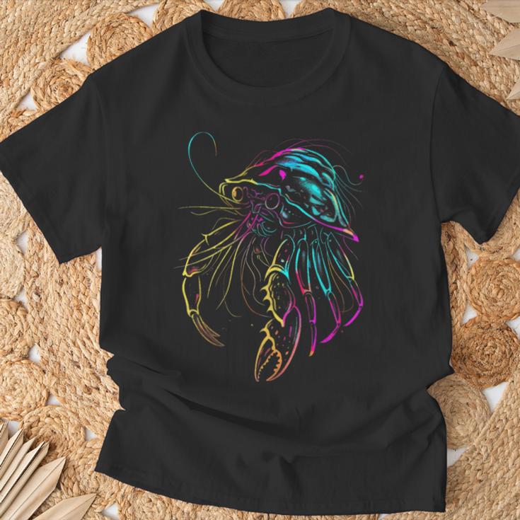 カラフル ヤドカリ 鮮やかな海の生き物 Tシャツ 高齢者への贈り物