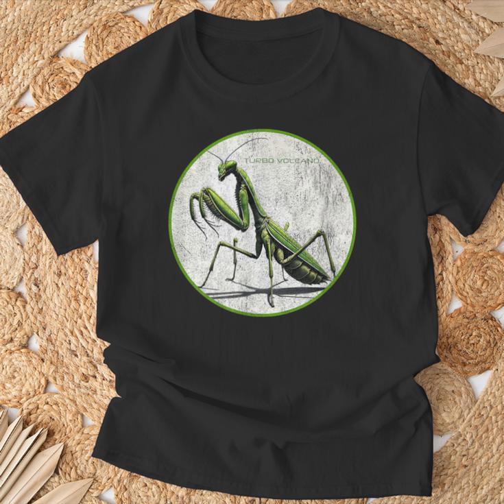 カラフル レトロ カマキリ 昆虫 ヴィンテージ デザイン Tシャツ 高齢者への贈り物