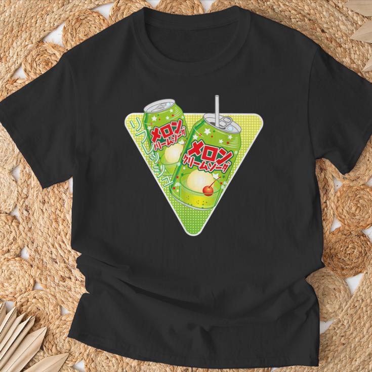 カワイイメロンソーダ 蒸気波 美的&日本語漢字 Tシャツ 高齢者への贈り物