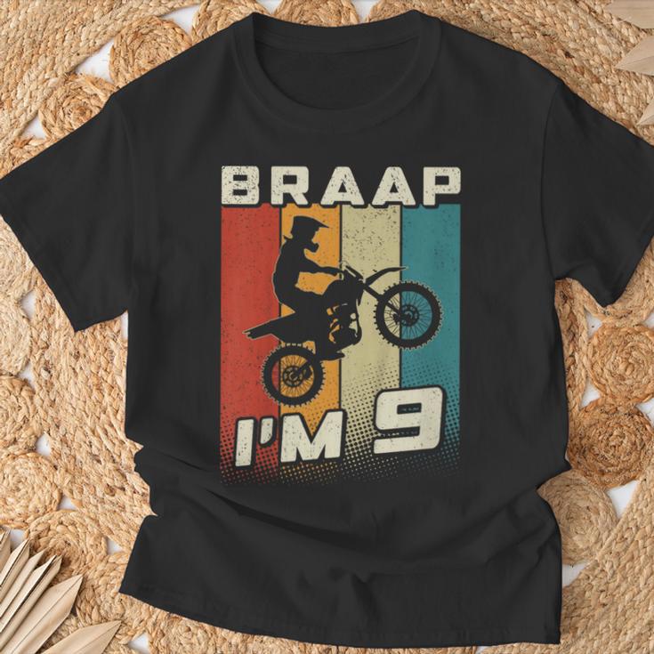 キッズ Braap I'm 9 ダートバイク 誕生日 9 Mx 9歳の誕生日 モトクロス Tシャツ 高齢者への贈り物