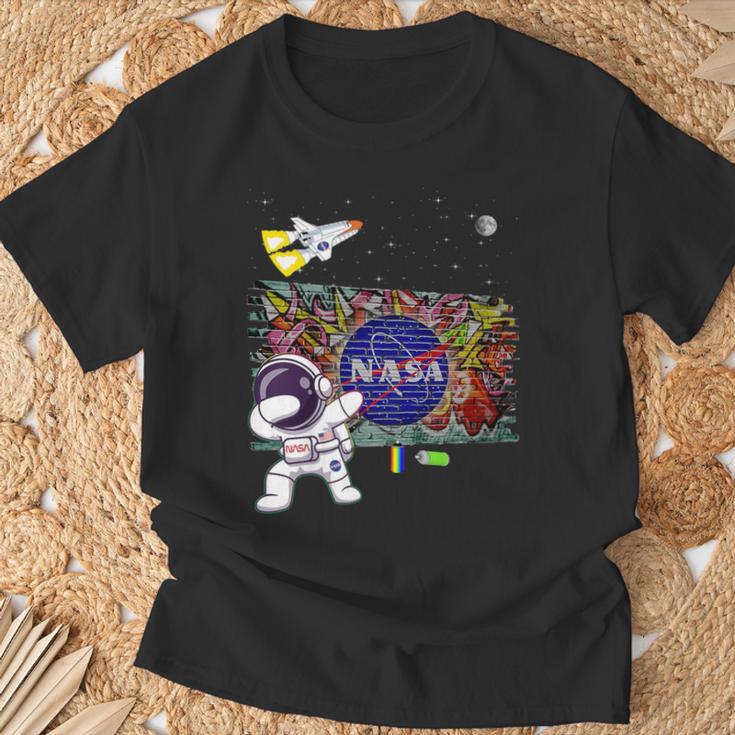 キッズ Nasaグラフィティアート宇宙飛行士キッドダビングスペースシャトルクール Tシャツ 高齢者への贈り物