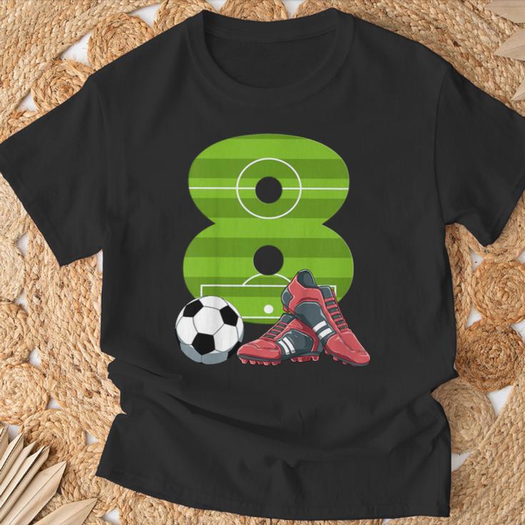キッズ エイトバースデーサッカー 8歳の男の子 女の子 Tシャツ 高齢者への贈り物