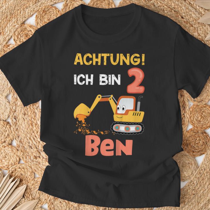 キッズ 男の子用名前入りディガーシャツ 2歳の誕生日 男の子 2歳 Tシャツ 高齢者への贈り物