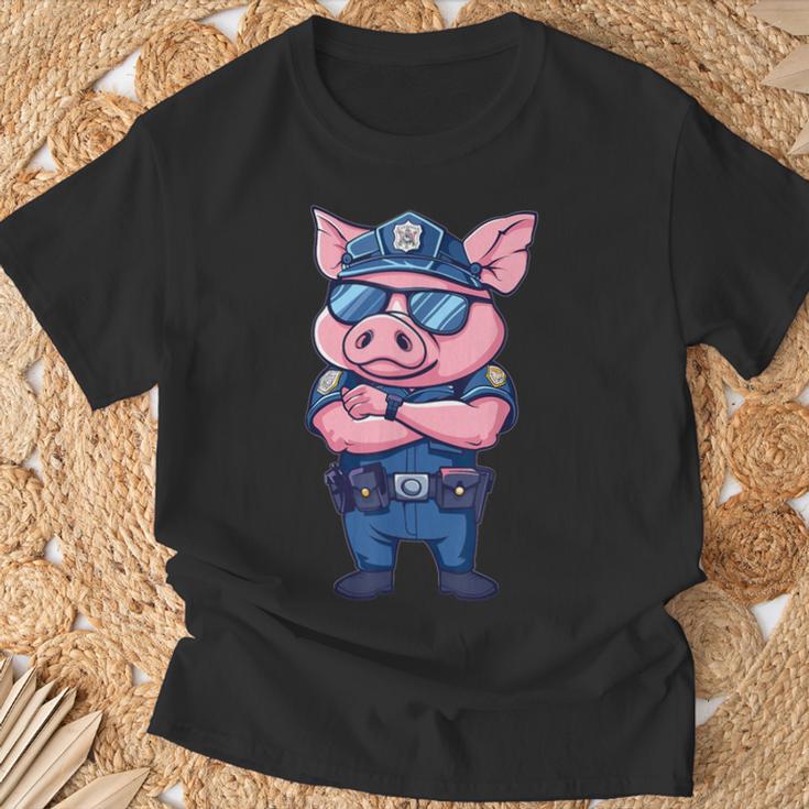 キッズ 警察豚 Tシャツ 高齢者への贈り物